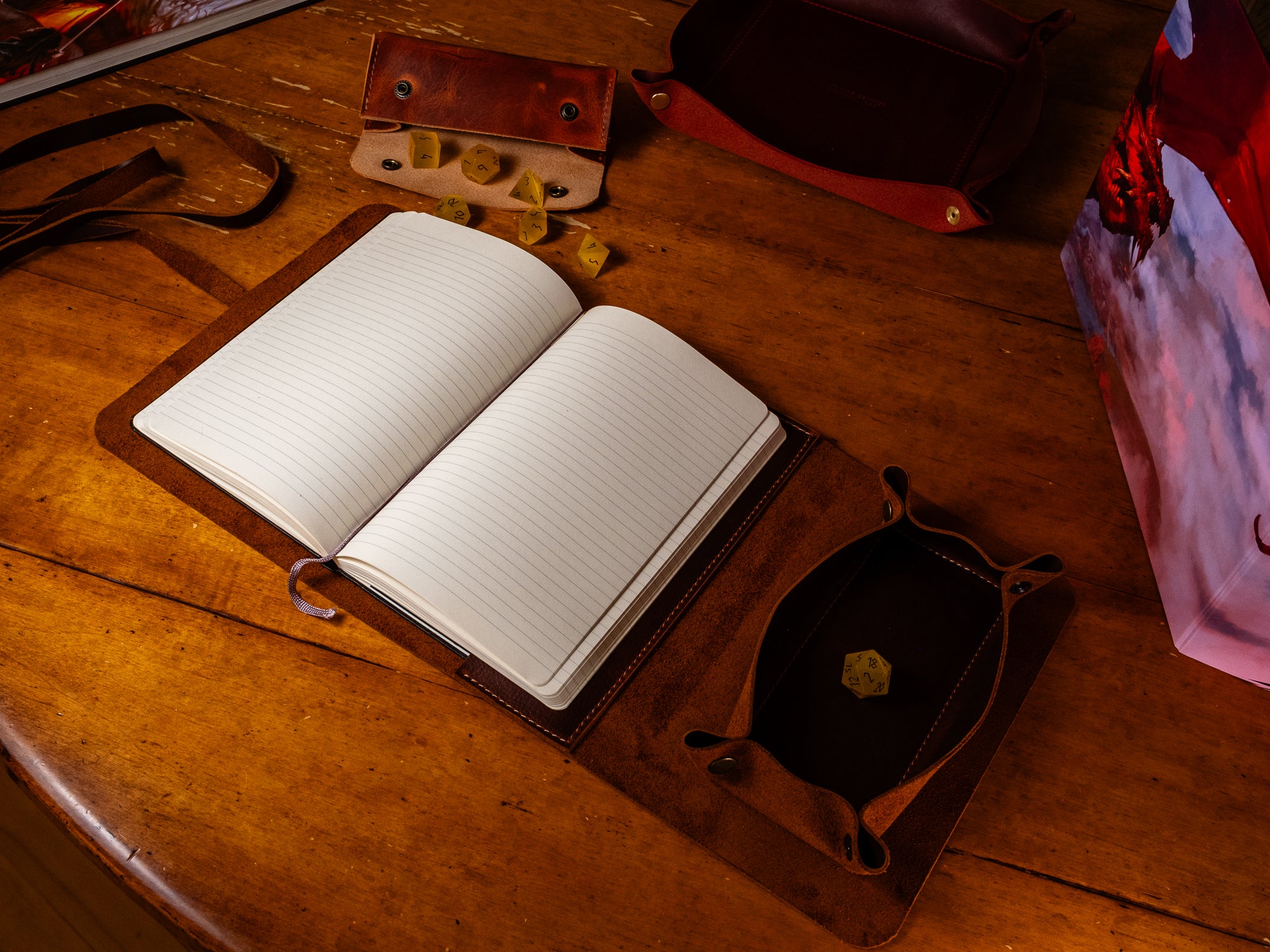 Notebook Cover with Dice Tray