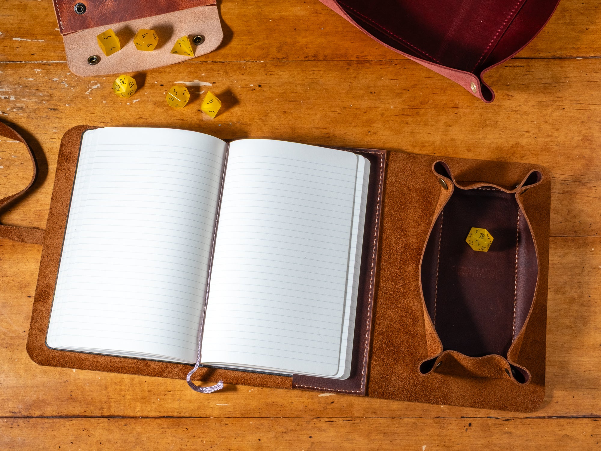 Notebook Cover with Dice Tray