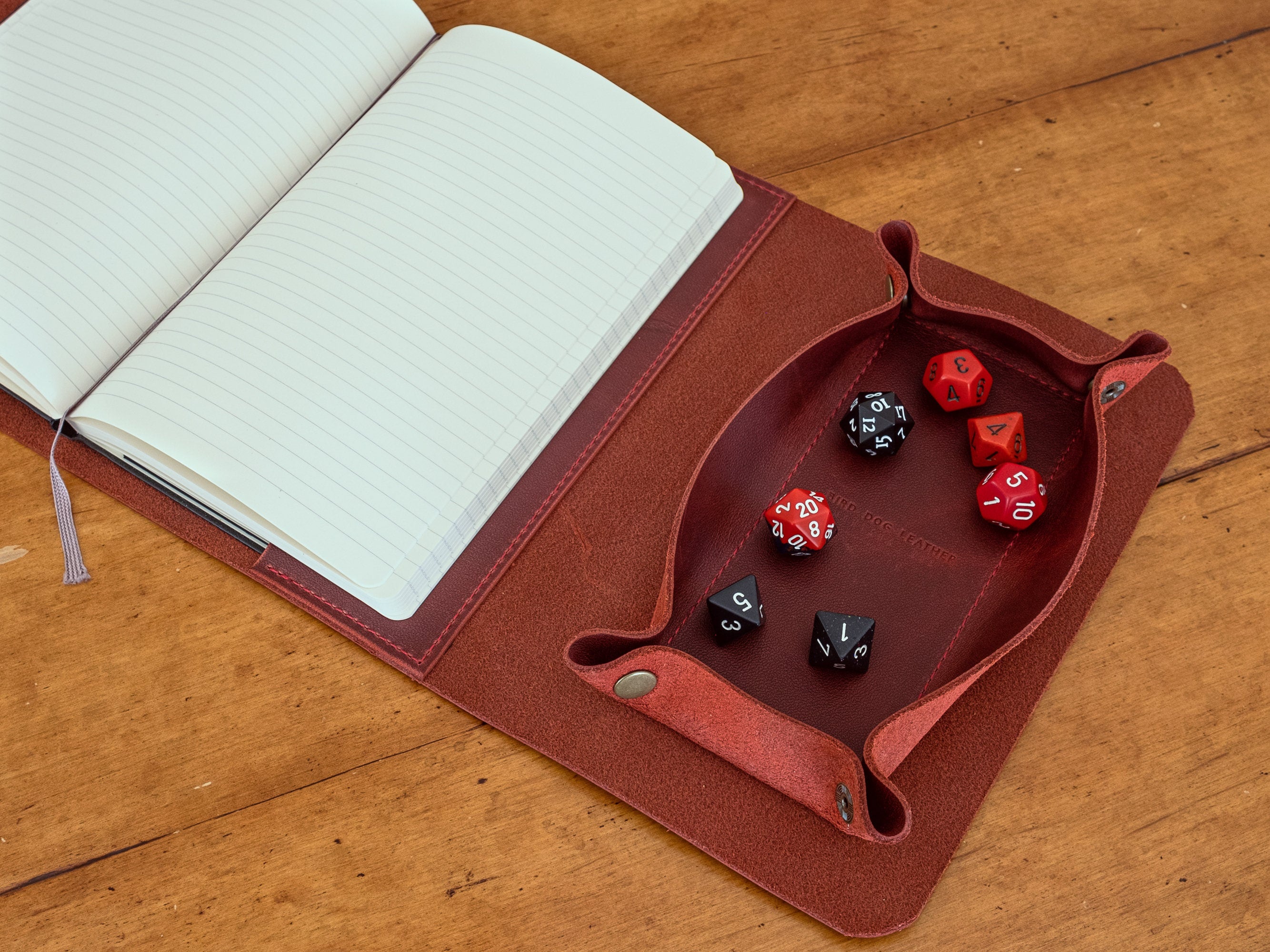 Notebook Cover with Dice Tray